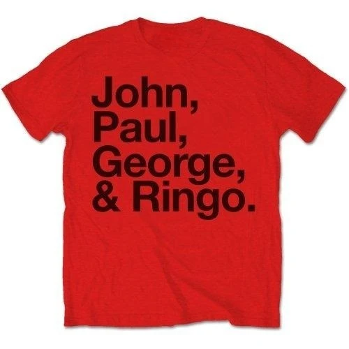 The Beatles John Paul George Ringo Print Pure Cotton T-Shirt Unisex Breathable Daily Outfit Short Sleeve Tee