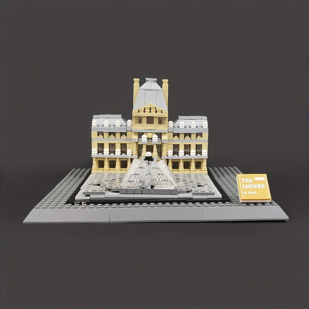 

Paris Louvre Model Building Blocks Set Street View Architectural Decoration Kid Toy For Christmas Birthday Special Occasion Gift