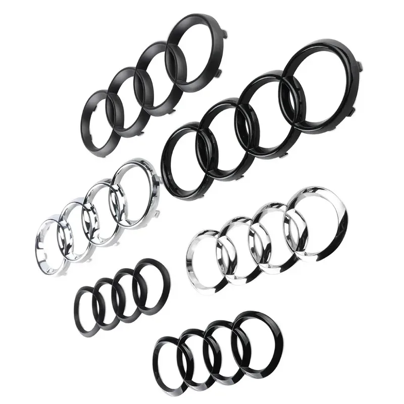 

New 3D Audi Original Car Front Bonnet Grill Trunk Decoration Sticker for Audi A4 B6 B7 A1 A3 8V 8P A6 A5 A7 A8 Q3 Q5 Q7 TT S3 R8
