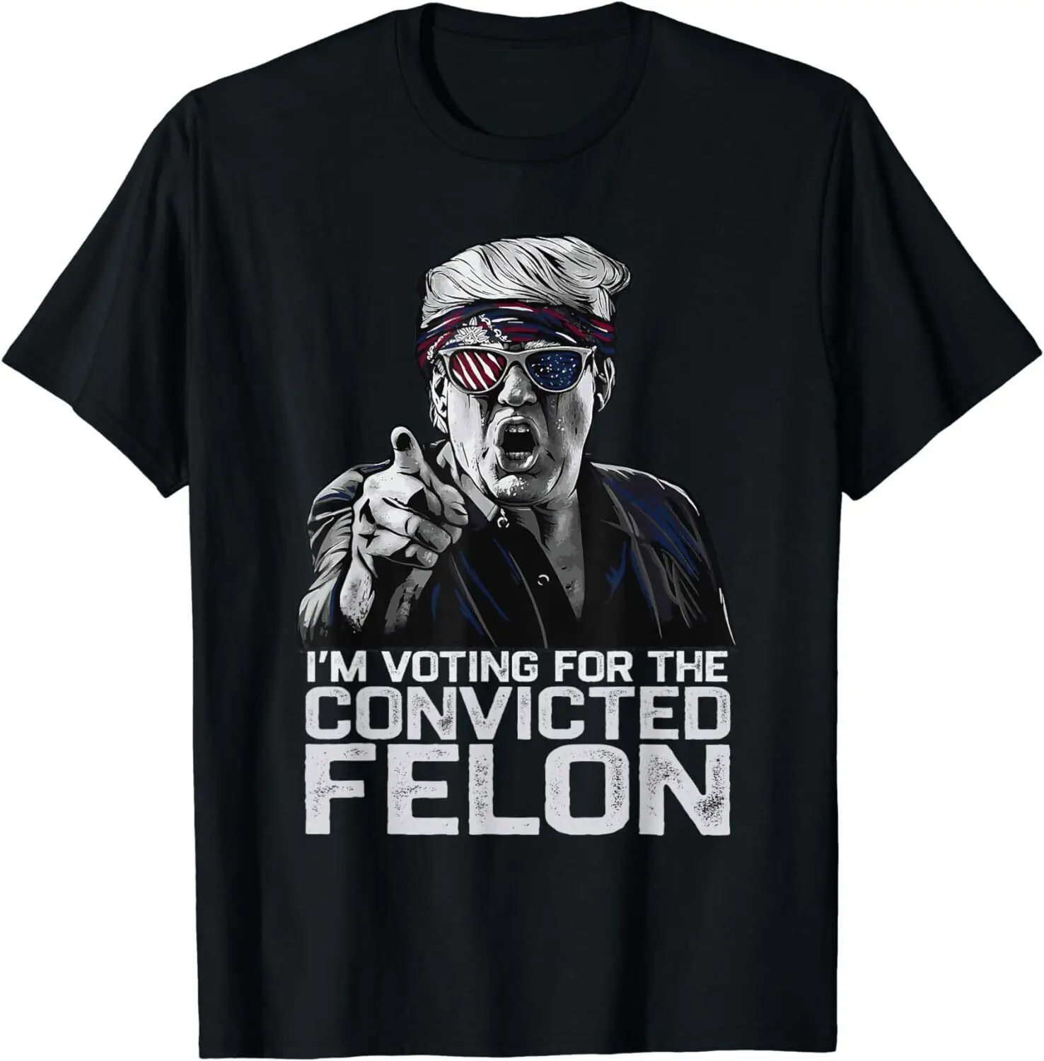 Im Voting For The Convicted Felon Funny Retro