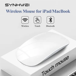 Bluetooth Mouse for Mac/iPad/iPhone Rechargable Quiet Slim Wireless Touch Mice Compatible with Tablet/MacBook Pro/MacBook Air