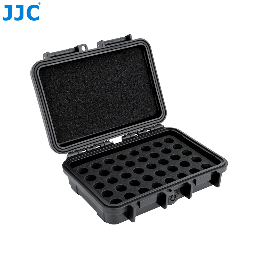 JJC RBC-40XLR1 battery box storage box can hold 40 LR1 23A 27A batteries PP plastic material IP67 waterproof and dustproof
