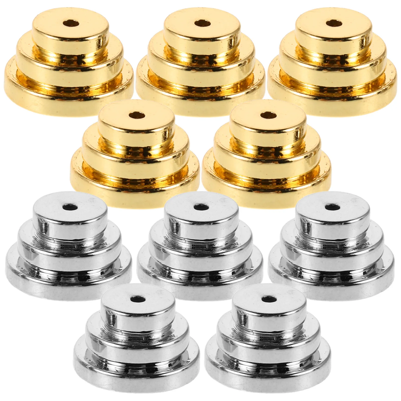 10Pcs Metallic Earring Backs for Studs Triple-Layer Locking Support Backs Earlobe Lifters for Heavy Earrings Comfort Stable Fit