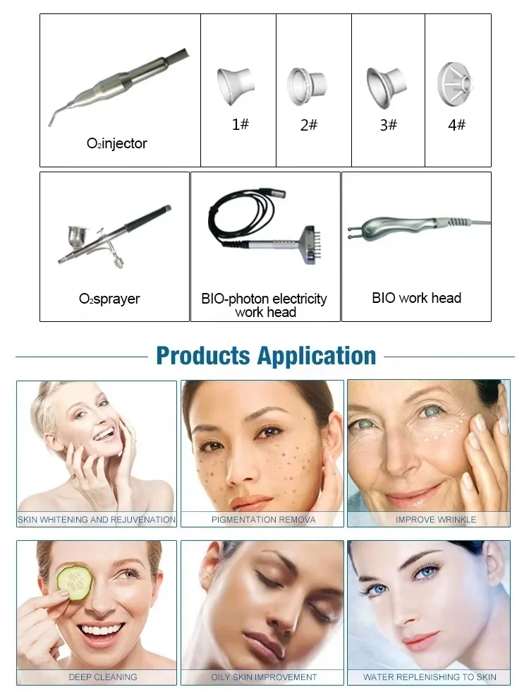 Máquina portátil y de alta presión para el cuidado facial con exfoliación por chorro de oxígeno No hay revisiones pero