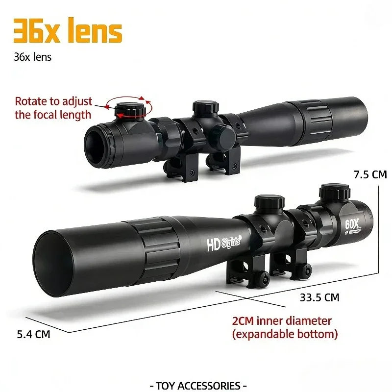 2026 New 1/2/3Pcs 20MM Rail Flip Dual Bracket Extended Scope For Pineapple Soft Bullet Gun Children Toy Gun Accessory view 2