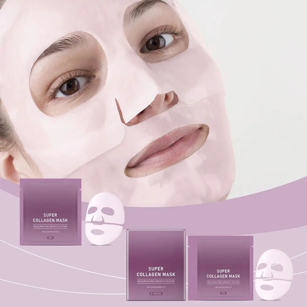 1/4pcs Bio Collagen Face Mask หดรูขุมขน Deep Hydrating Overnight Mask Moisturizing Refreshing Brightening Face Skin Care