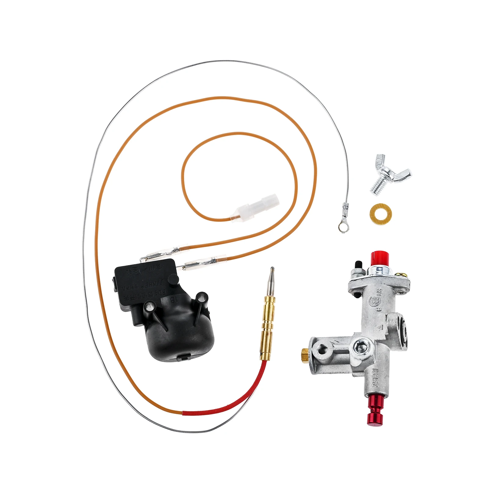1Set Main Gas Control Safety Valve Set Accessories Gas for Propane Gas Radiant Tank Top Heater Thermocoupler Tip Over Switch Set
