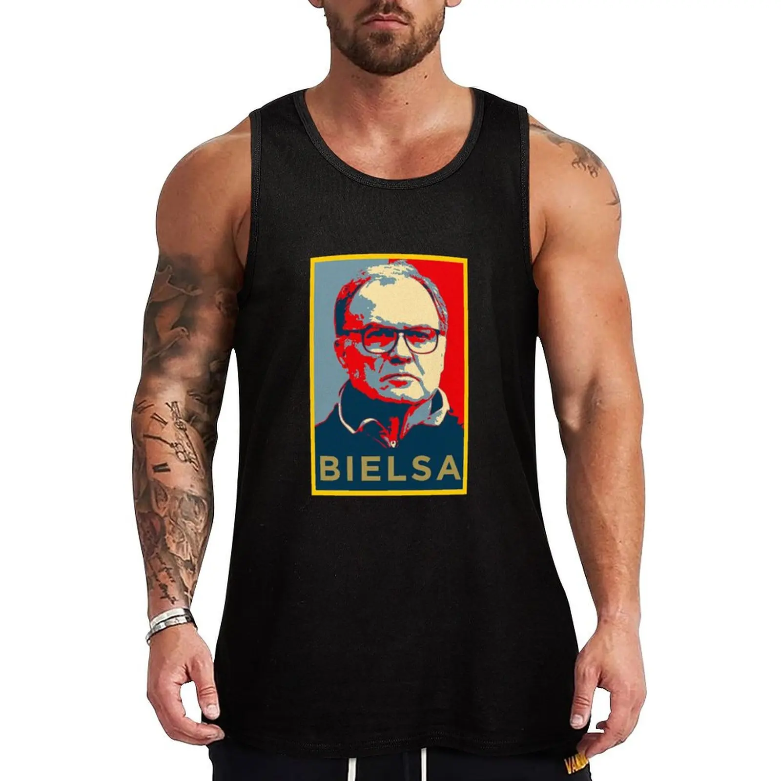 Marcelo Bielsa Artwork Tank Top t-shirts for Men's gym T-shirt for fitness quick-drying t-shirt gym shirt men