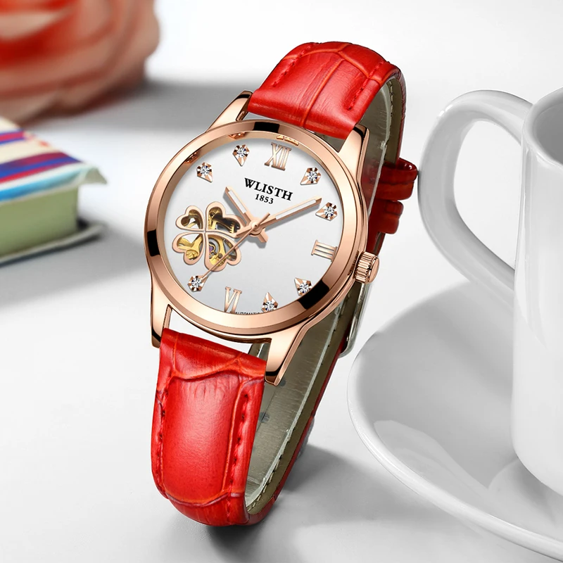 New Mechanical Ladies Milan With Korean Version Of Heart Hollow Diamond Female Mechanical Watch