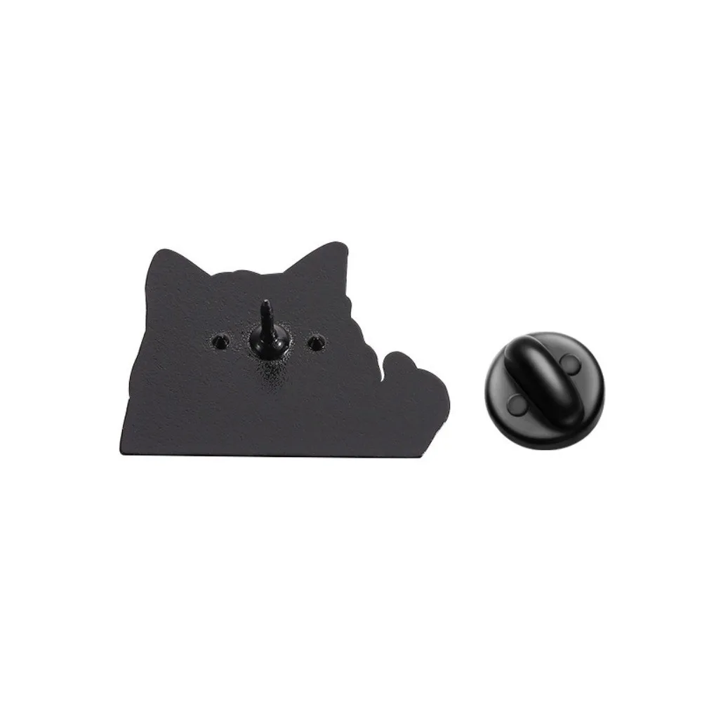 New Thumb Up Design Enamel Pin Kawaii Style Humorous Animal Brooch Cute Crying Cat Funny Jewelry Party