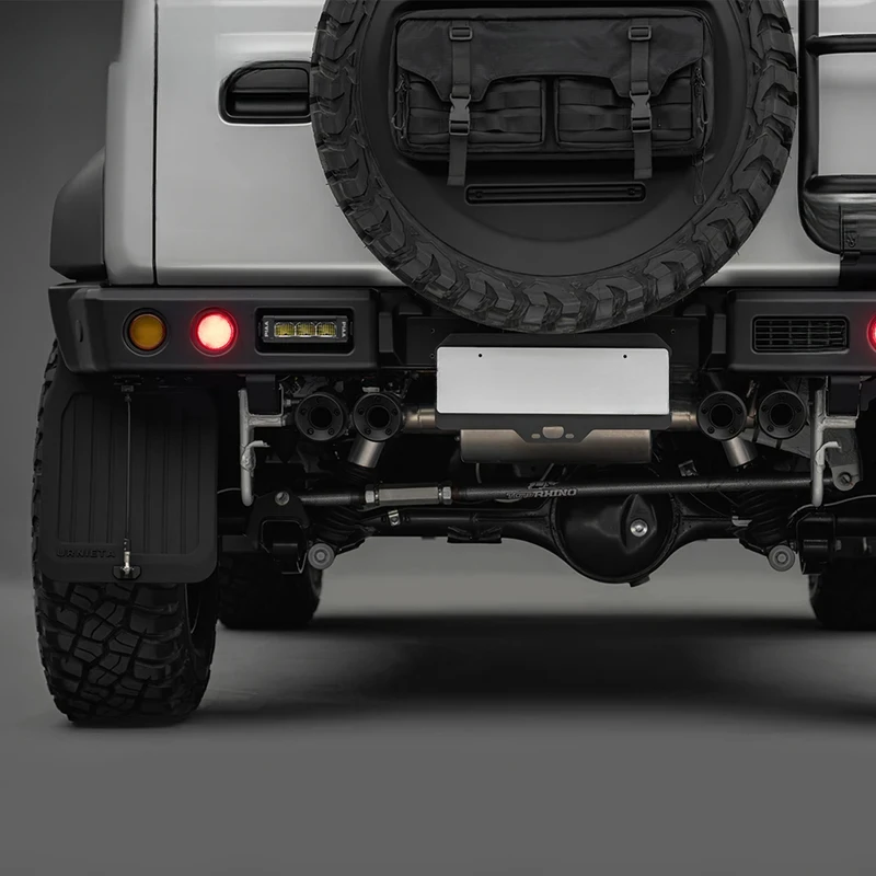 High Quality Rear Bumper Kit, Lightweight Direct Bolt‑On Replacement, Pre‑Mounted For 6 Inch Aux Lights Fit for JB74 JC74