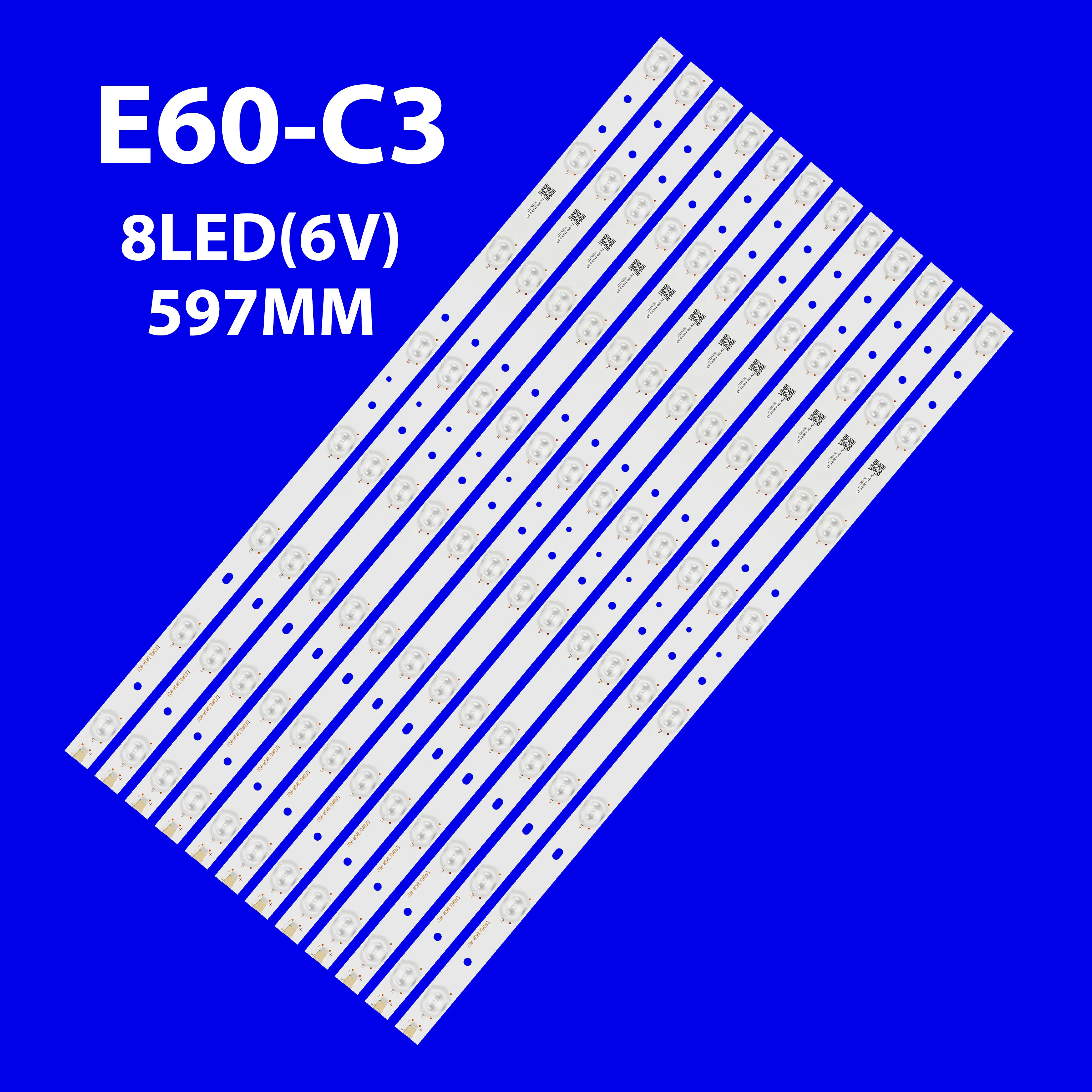 

KIT 12PCS LED Backlight Strips E60-C3 E600DLB030-007