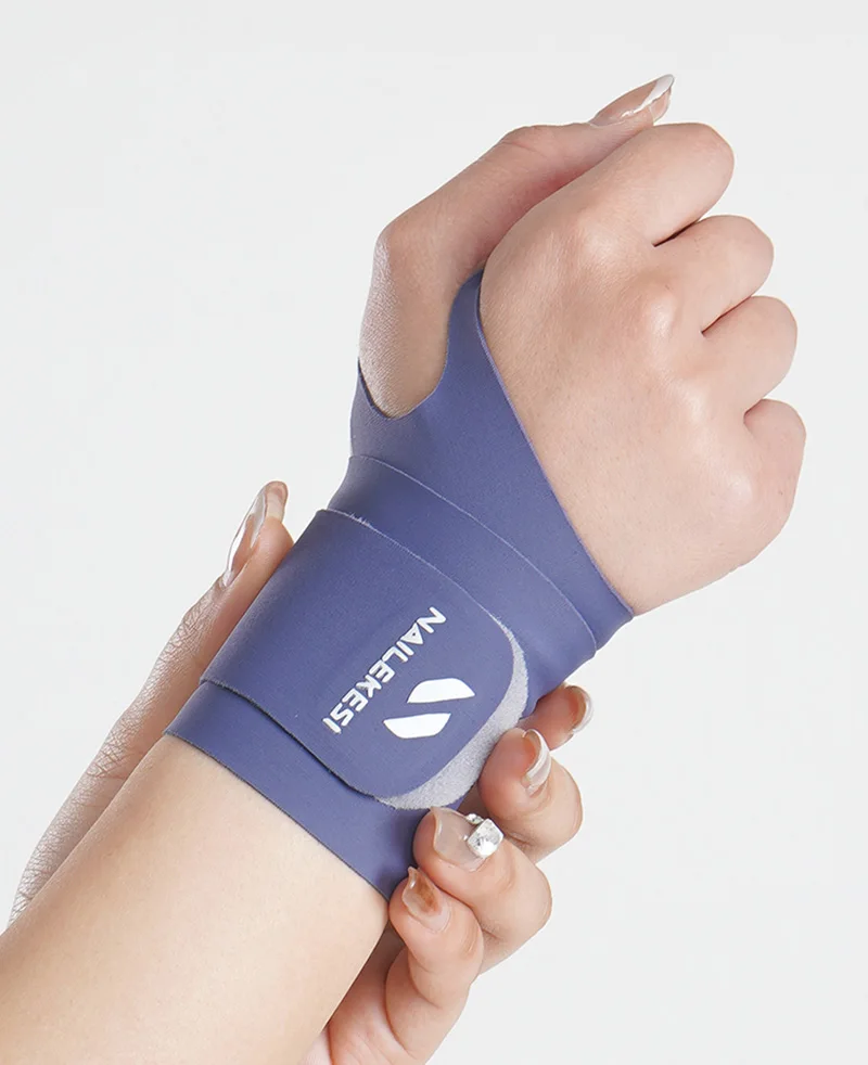 Ultradünner Handgelenkschutz, leichtes, atmungsaktives Nylon-Sportarmband, verstellbare Handgelenkstütze für Basketball, Tennis, Badminton – Detail 6