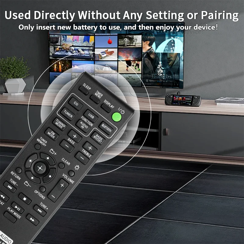 RM-AMU171 For Sony Remote Control Compatible With Sony Audio System CMTBT60 CMTBT60B CMTBT80W CMTBT80WB CMTSBT100 HCDSBT100