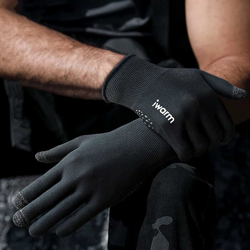 1Pair Anti-ultraviolet Outdoor Sports Running Glove Warm Touch Screen Gym Fitness Full Finger Glove Unisex Knitted Gloves