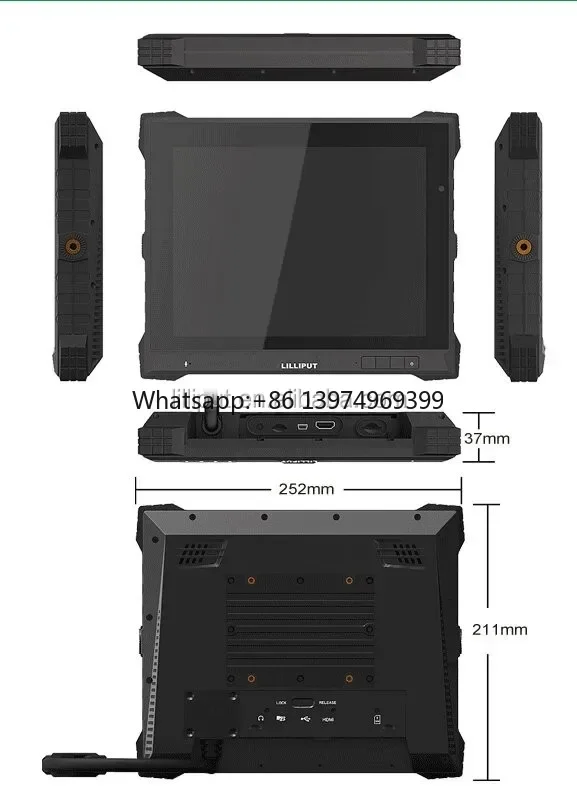 9 Inch Android Industrial Pc Rugged Tablet Pc IP 64 Wifi BT POE Navigation Gps Vehicle Tracking factory