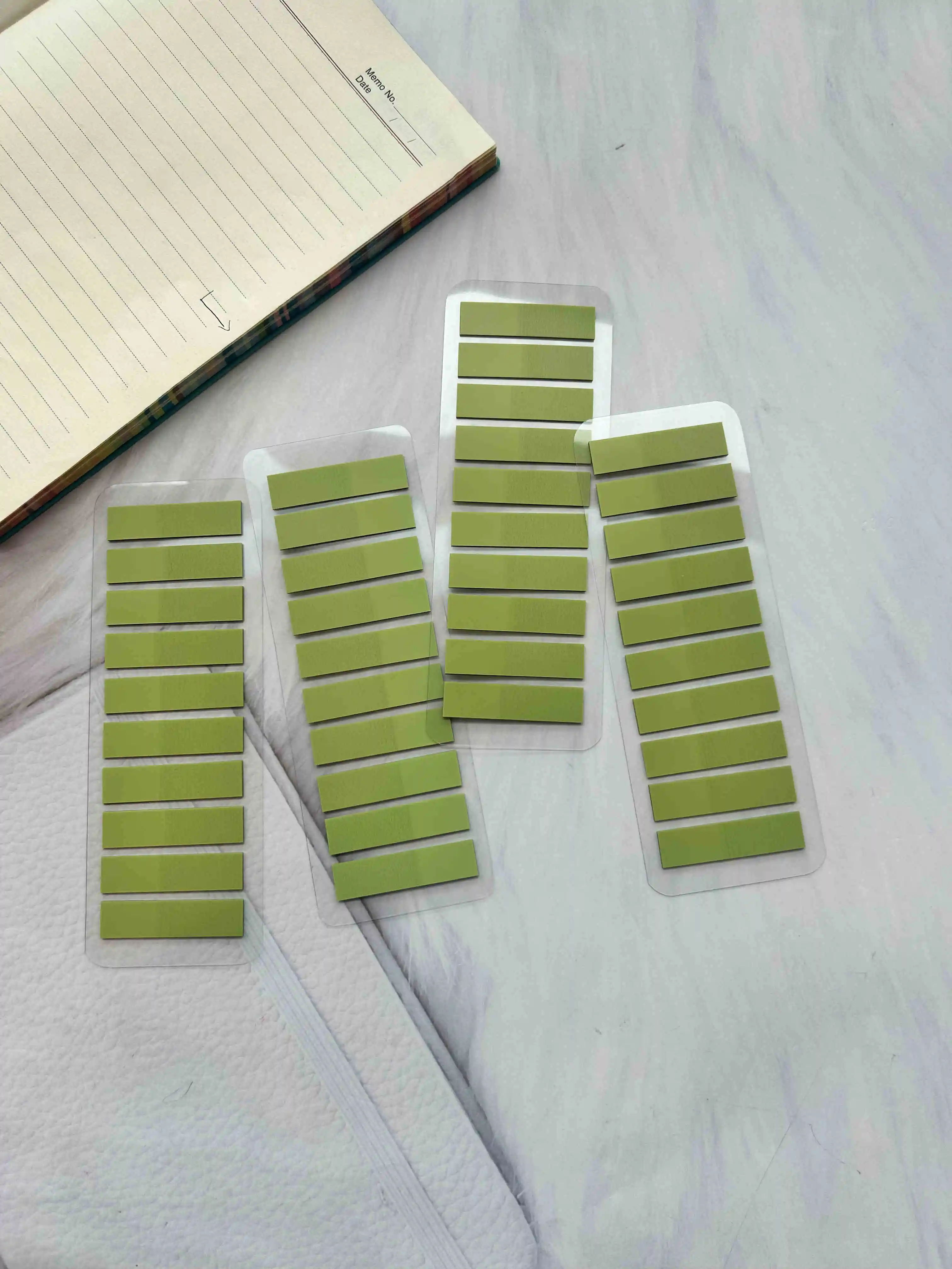 800 Sheets Transparent Fluorescent Index Tabs PET Sticky Note For Page Marker Planner Office School Students Supplies