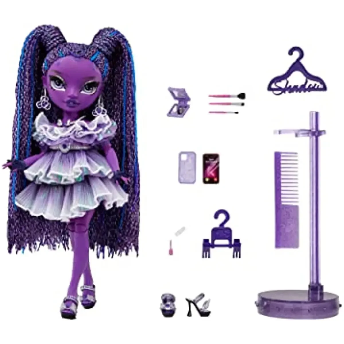 Original Rainbow High Shadow High Monique Purple Fashion Dressup Dolls Accessories Girls Play House Toys Holiday Gifts