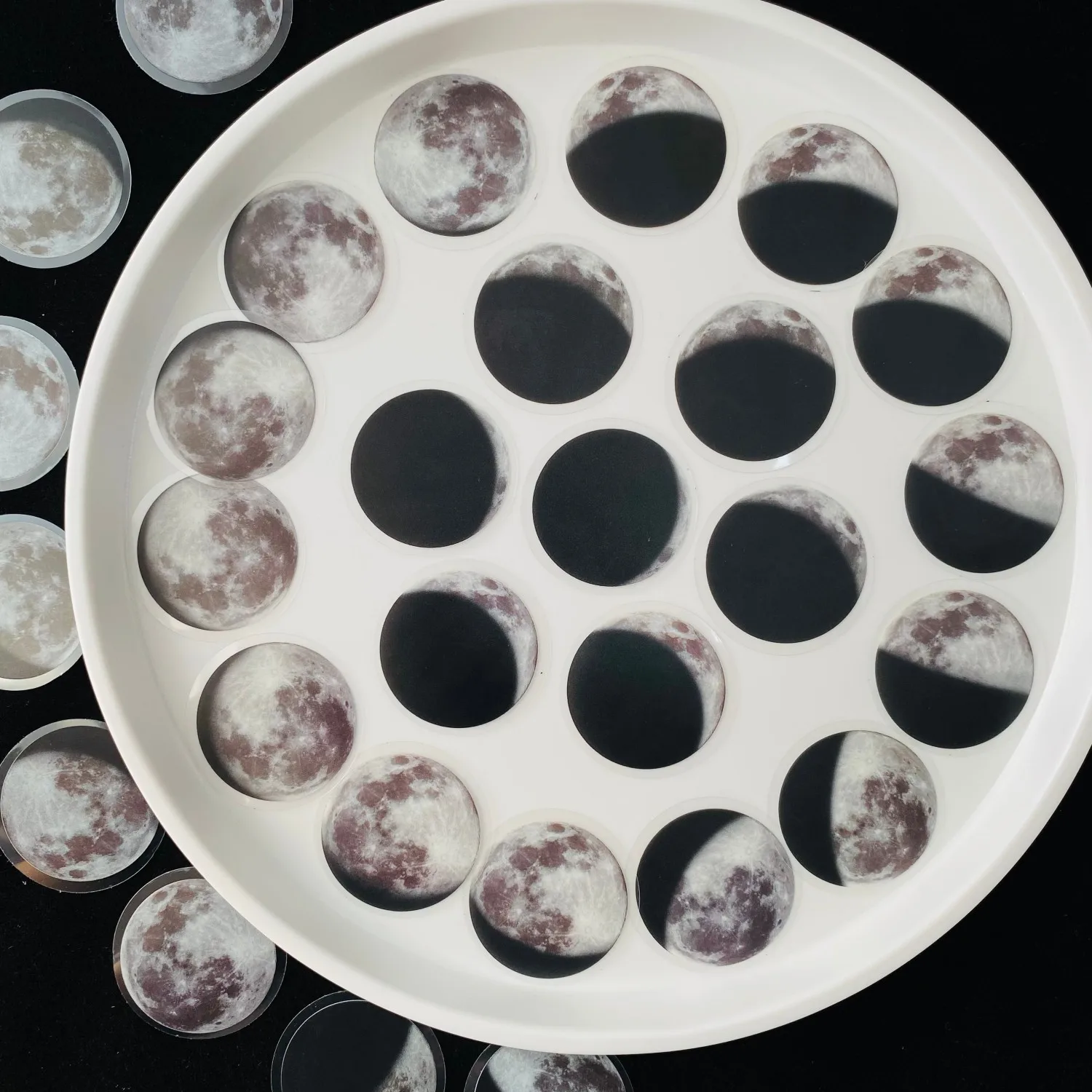 40 Pcs Color Planet Scrapbook Stickers PET Transparent Decoration Stickers Set for Junk Journal Journaling Water Bottles Sticker