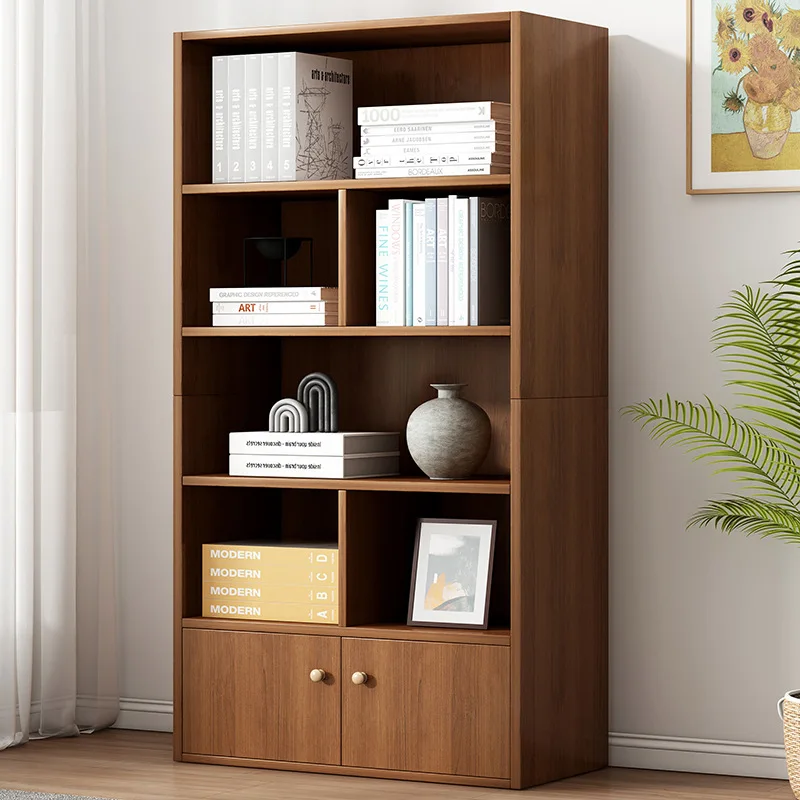 Floor-to-ceiling living room simple wall bookcase bedroom room reading rack multi-layer lattice storage cabinet