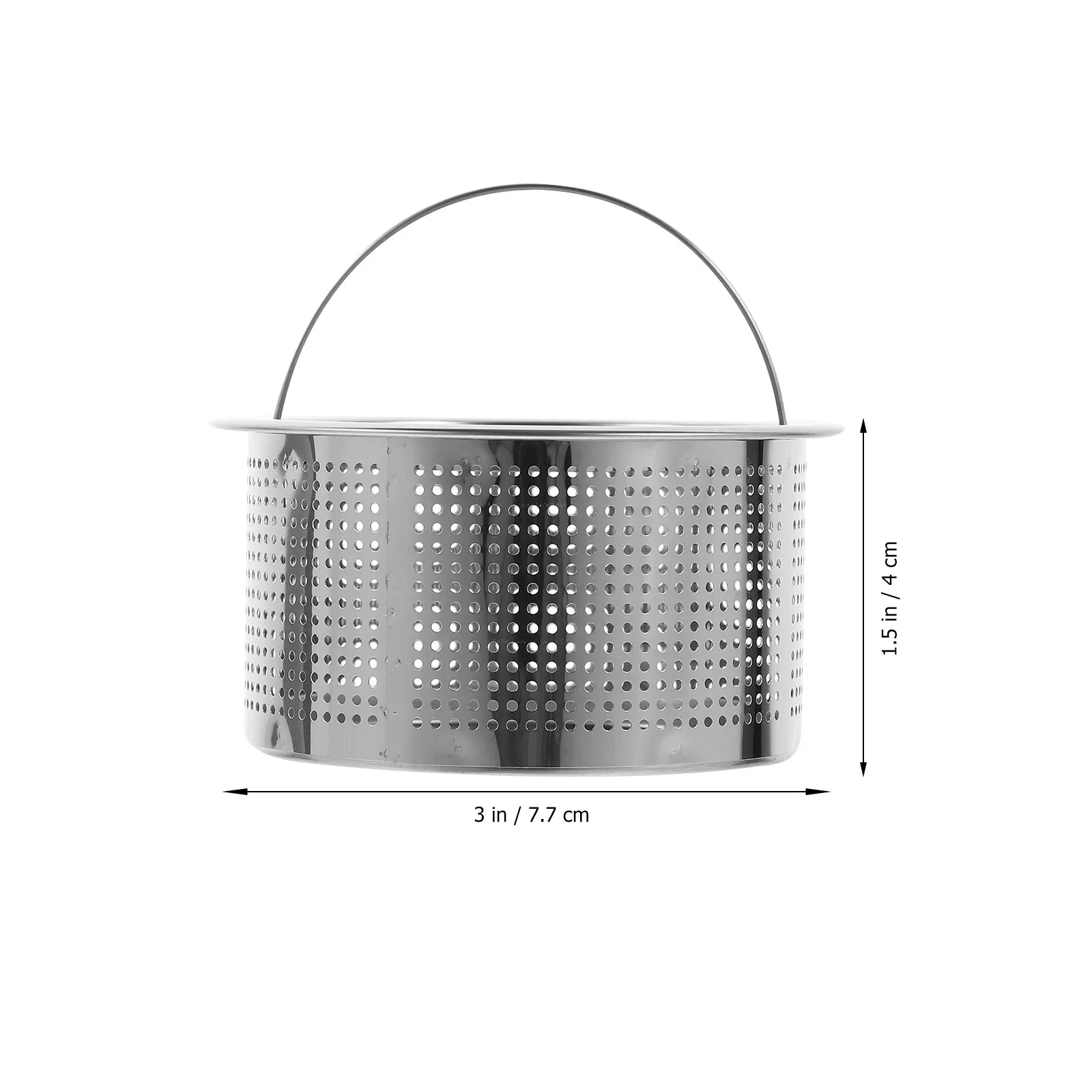2Pcs Kitchen Sink Strainers Stainless Steel Basket Filters Easy Clean Handle Kitchen Drain Strainer Food Trap Sink Protector