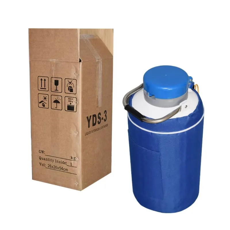 YDS-3 -50 Liquid Nitrogen Can, 3L Vacuum Aluminum Container, Artificial Insemination Semen Tanks, Use for Liquid Nitrogen