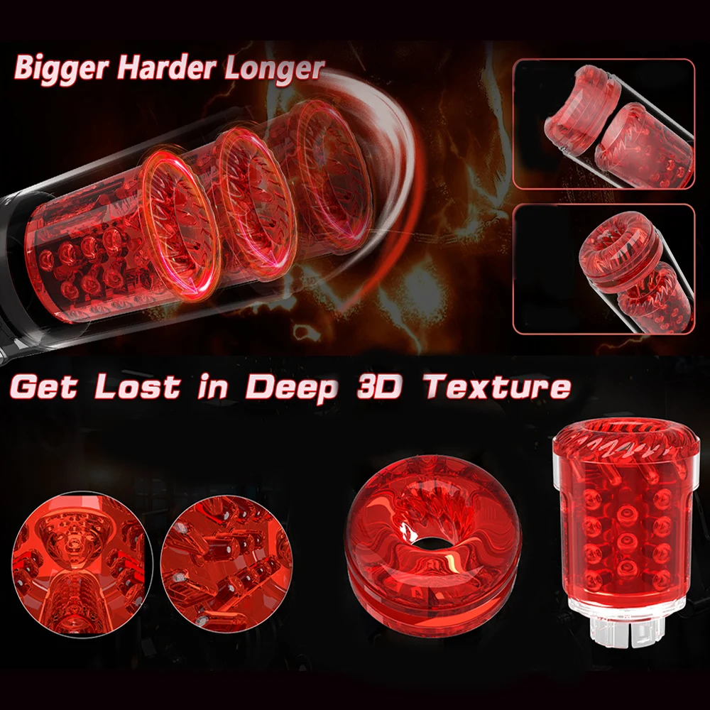 LCD APP Male Sex Toys for Men Sex Toy Pocket Pussies 7 Thrusting Rotating Vibrating Sucking Licking Stroker Adult Toys view 5