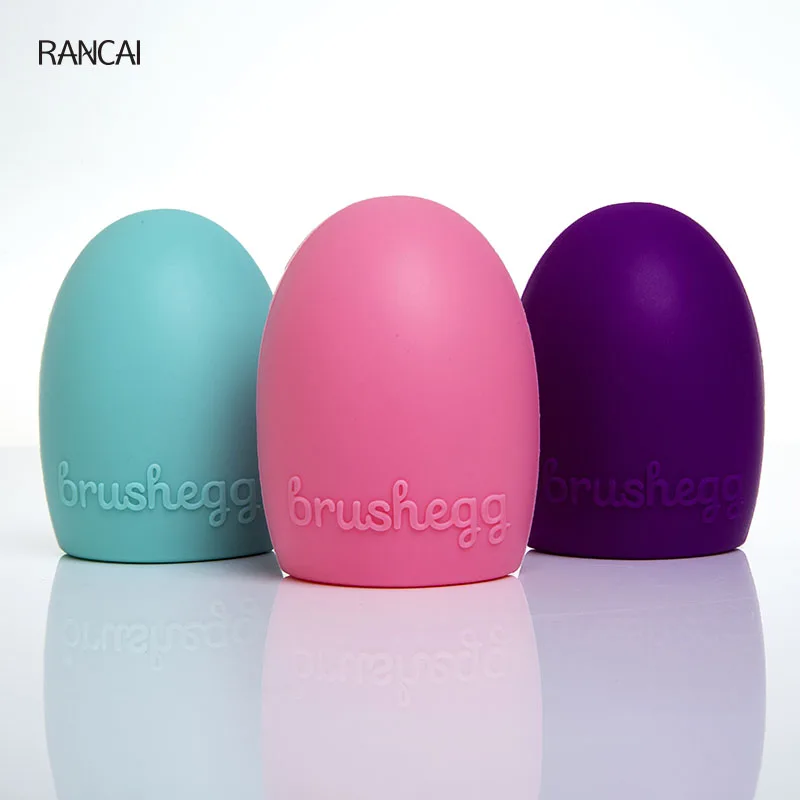 1Pcs Silicone Egg Brush Cleaning Brushegg Cleanser Cleaner Foundation Powder Clean tools for Cosmetic Makeup Brushes