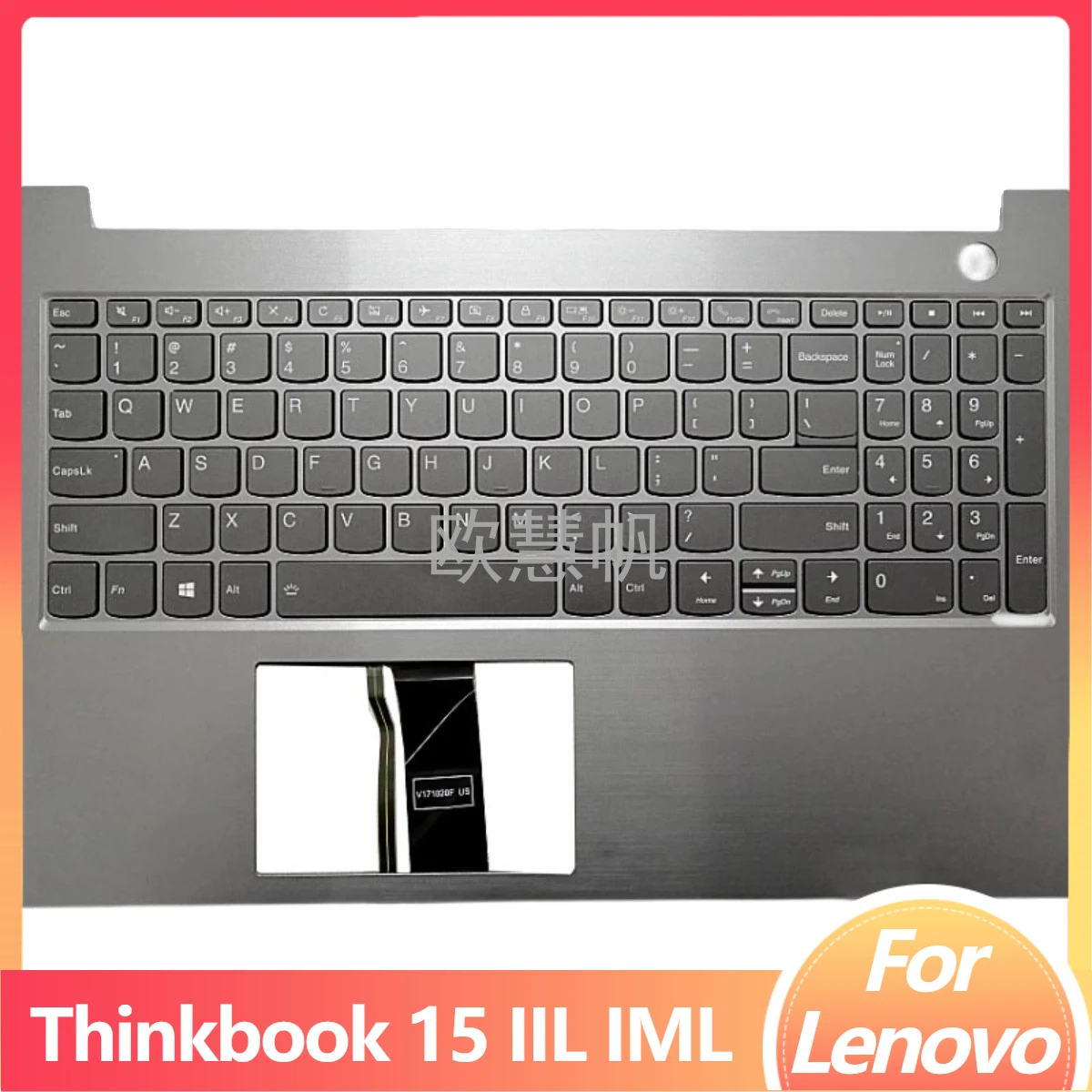 

M New Original for Lenovo ThinkBook 15 IIL IML Laptop Bezel Palmrest Upper C Cover with Backlight Keyboard 5CB0W45244