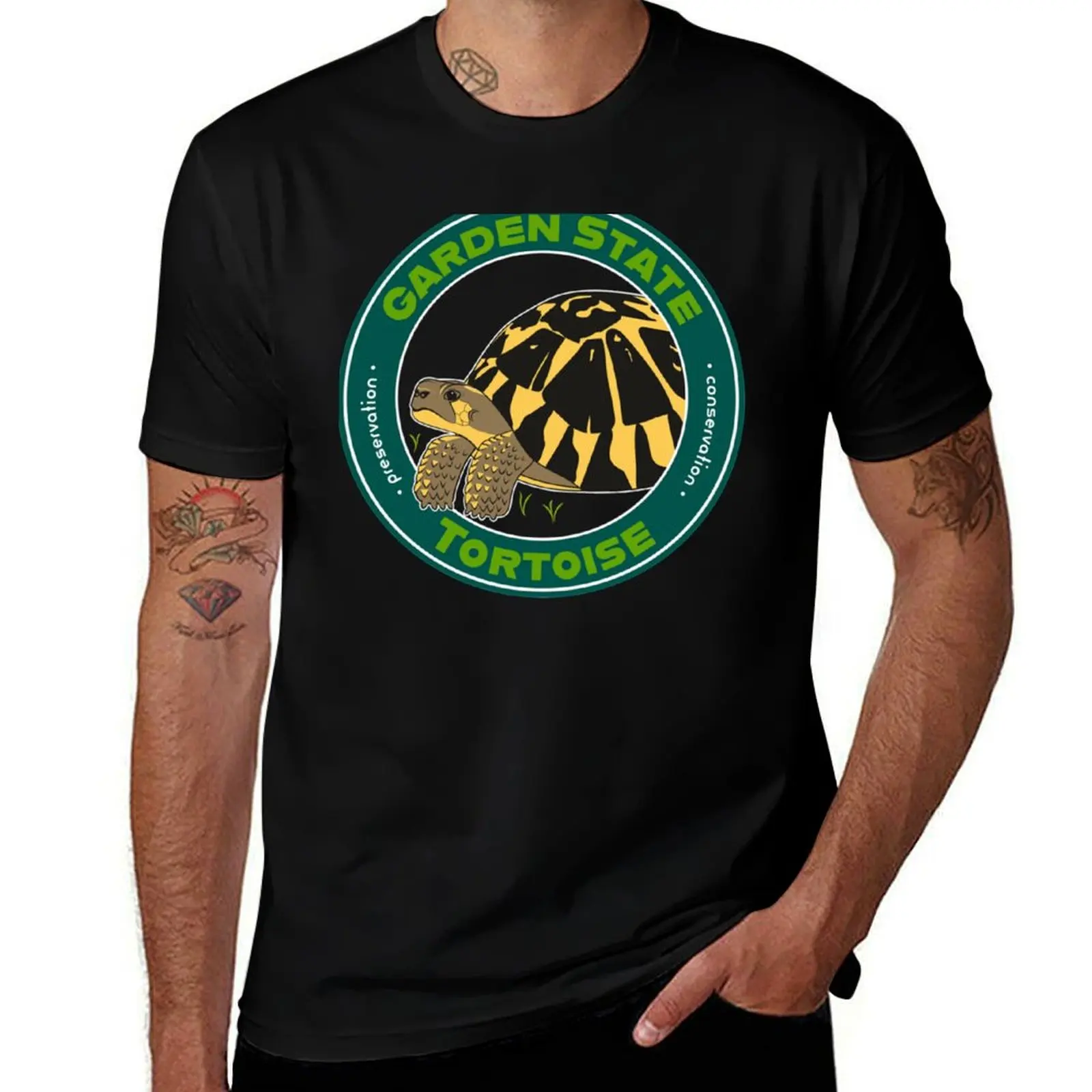 

Garden State Tortoise Western Hermann&x27;s Tortoise T-Shirt Casual Soft Cotton Short Sleeve Tee