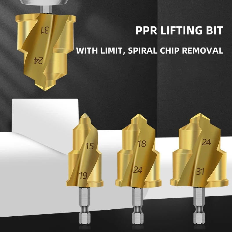 ppr-levantamento-stepped-broca-hexagon-shank-water-pipe-connection-tool-alargador-chamferer-novo-20mm-25mm-32mm