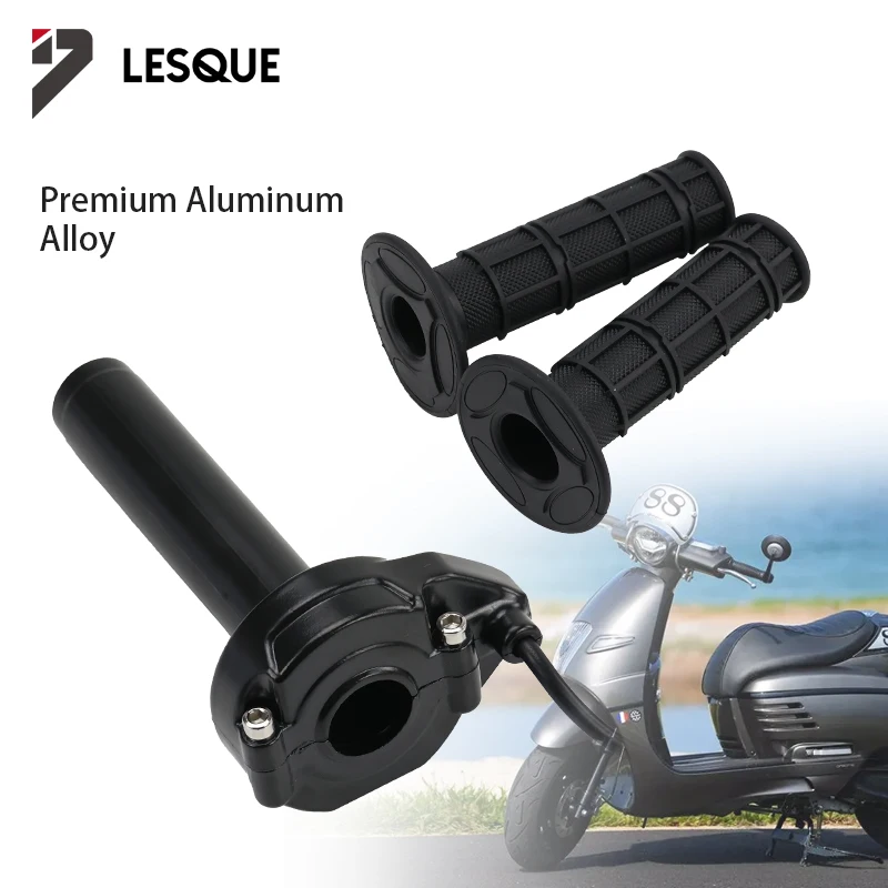 

LESQUE Pit Dirt Bike Grips Throttle Accelerator Universal Handle Grip Handlebar For Electric Scooter Vehicle E-bike Accessories