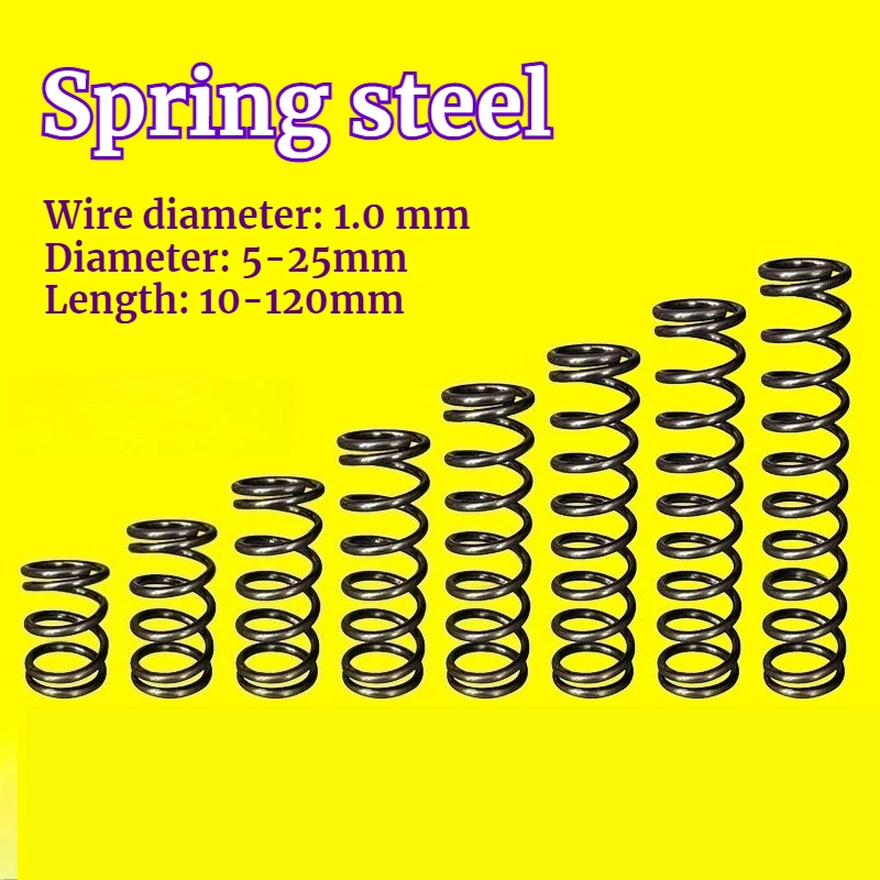 10pcs/lot compressed spring 1.0mm spring steel length 10mm-50mm
