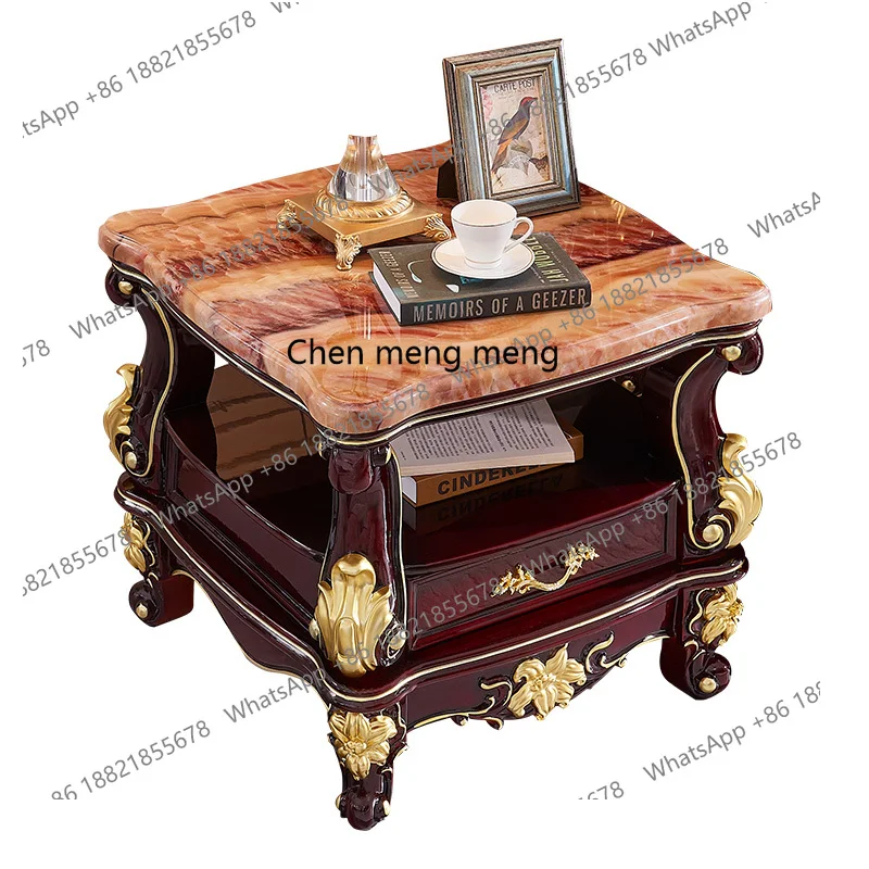 

American edge few red sandalwood French corner few classical hand-carved drawing champagne gold European style