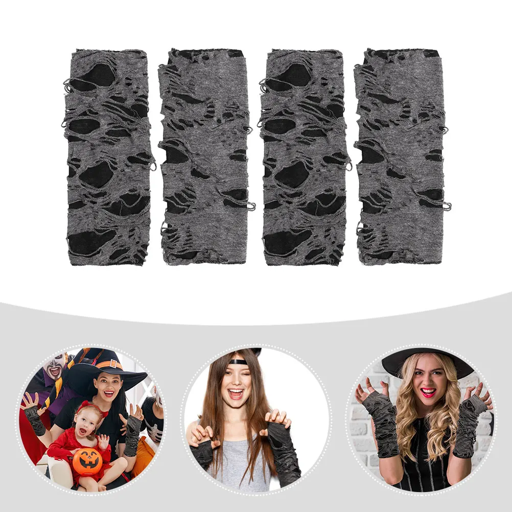 زوجان من إكسسوارات الهالوين التنكرية المريحة والمتينة والمريحة بدون أصابع على الطراز القوطي