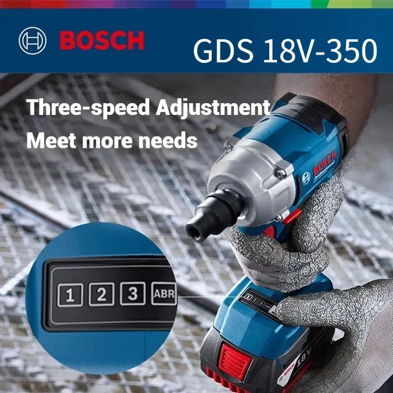 Visseuse à chocs sans balais Bosch GDS 18V-350, couple élevé, boîtier robuste pour le changement de pneus et le desserrage de boulons