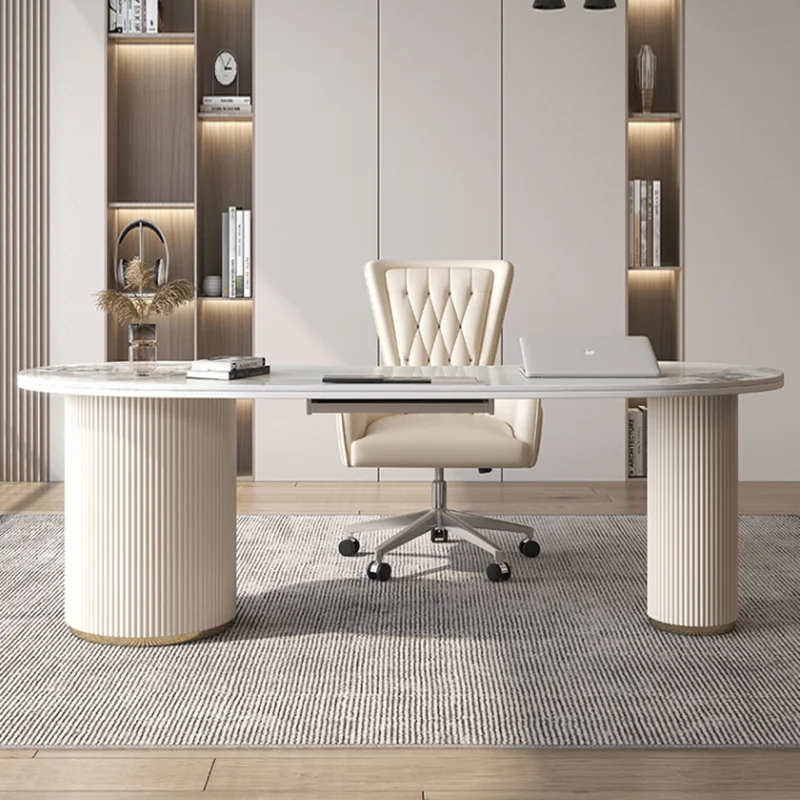 Italian light luxury boss desk simple rock slab desk study writing desk beauty salon medical beauty