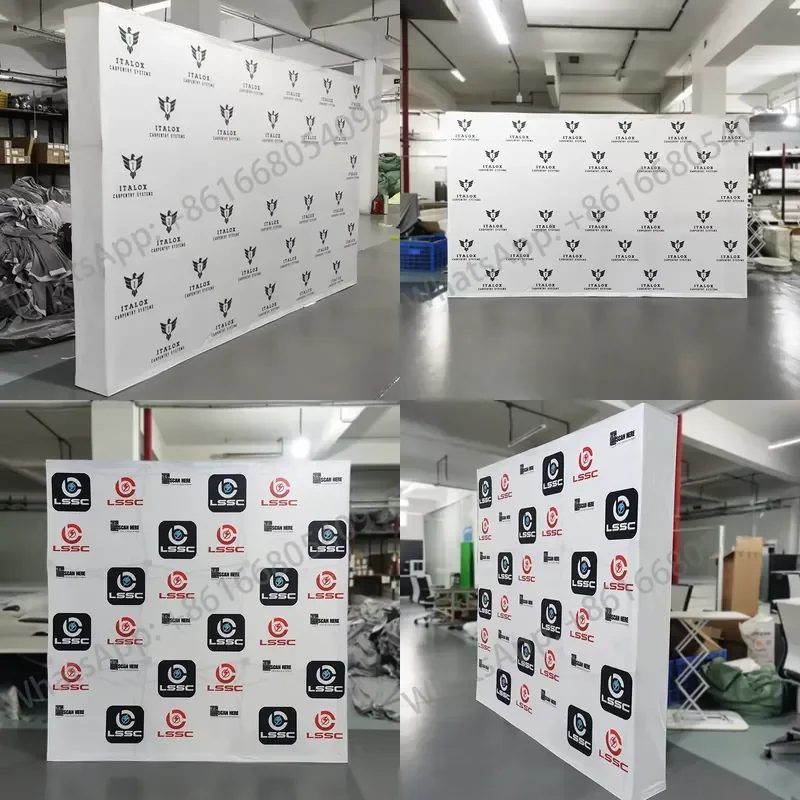 Tension Fabric Background Advertising Exhibition Booth Backdrop Stand Displaying Pop-up Banner for Trade Show Display Stand