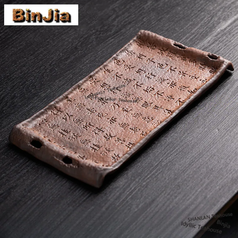 

Coarse Pottery Heart Sutra Tea Tray Cake Rack Coffee Storage Board Teapot Insulation Pad Dishes for Serving Teaware Supplies