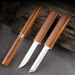 Jaswehome 2-in-1 Double Knife Stainless Steel Straight Knife Sharp blade With Sheath Outdoor Portable Camping Survival Knife