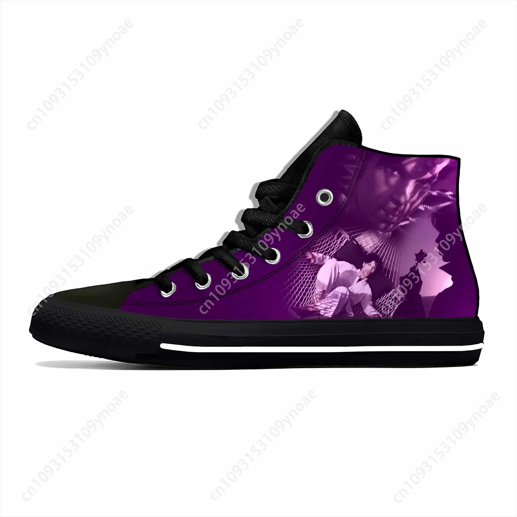 Rain Symbol Rock Music Guitar Purple Prince Funny Casual Cloth Shoes High Top Comfortable Breathable 3D Print Men Women Sneakers