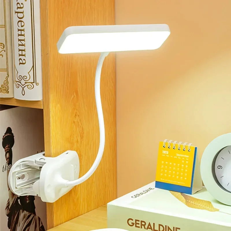 Table Lamp USB Rechargeable Desk Lamp Bed Reading Book Night Light LED 3 Modes Dimming Eye Protection Light Bedside Lamp