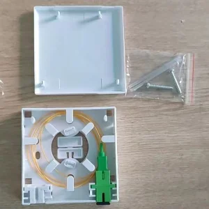Factory Supply 2-Port Wall Mount Indoor/Outdoor Fiber Optic Socket Box 86 Mini Patch Panel 1Core 2