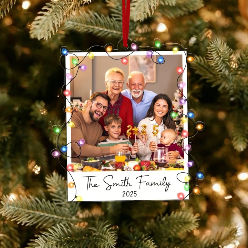 

Customized Family Photo Decorations 2025 Personalized Christmas Family Photo Keepsakes Large Family Decorations Photo Ornaments