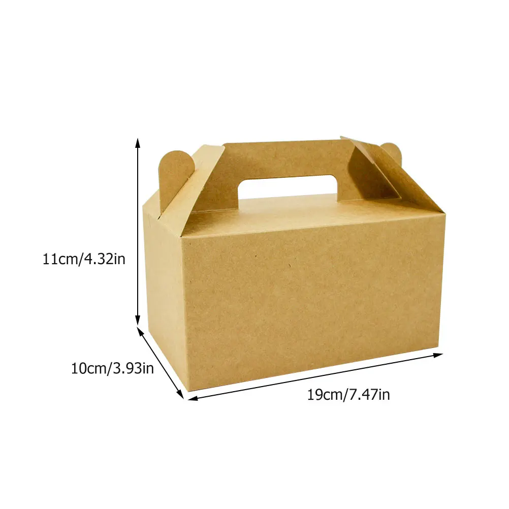 25pcs Simple Burger Fried Chicken Packing Boxes Picnic Food Containers Storage Box Party Decoration Accessories Kids Gift Holder
