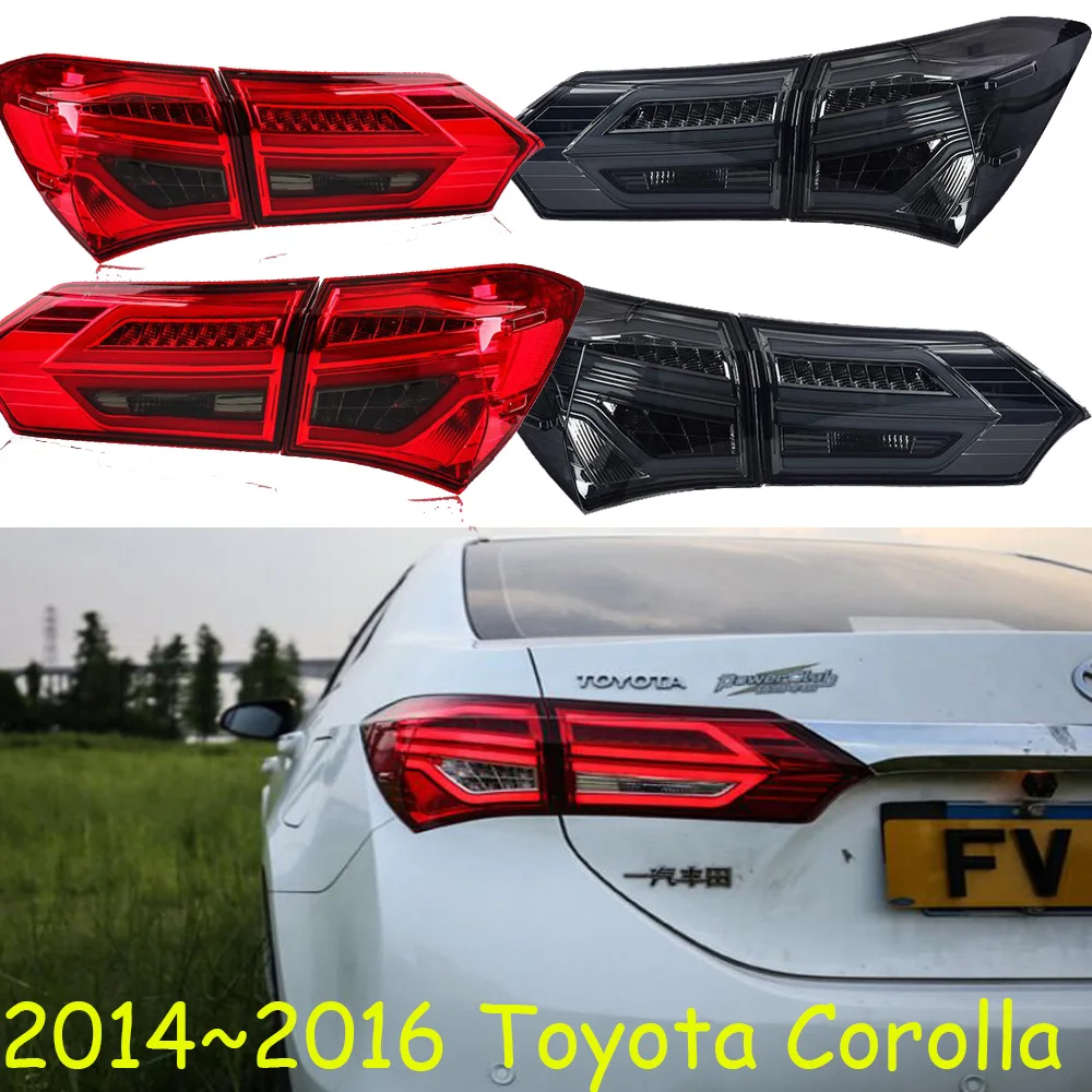 one set Car bumper lamp Tail Lights For Corolla Taillight 2014 2015 2016year Led Tail Lights Fog lamp Corolla Rear Lamp