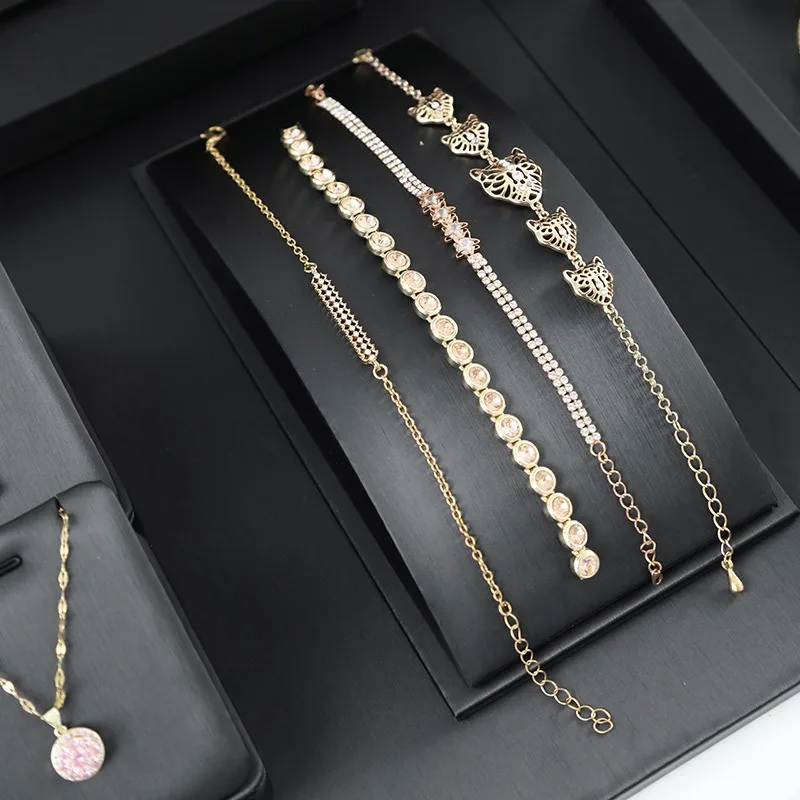 

Modern Jewelry Display Stand Necklace Jewellery Exhibition Pallet Valentines Gifts Display Tray Jeweler Trinket Organizer Holder