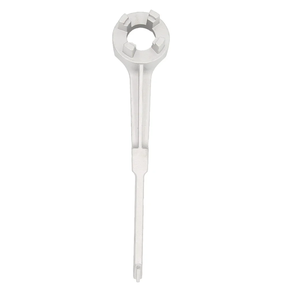 

Oil Barrel Drum Wrench Aluminum Bung Nut Wrench Heavy Duty Labor Saving Non Sparking Fuel Barrel Opener Silver