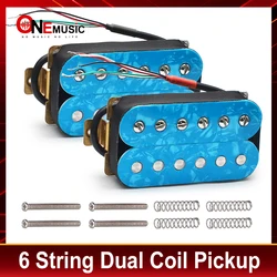 Blue Pearl 6 String N7.5K/B15K Output Electric Guitar Humbucker Adjustable Screw Dual Coil Guitar Coil Spliting Pickup