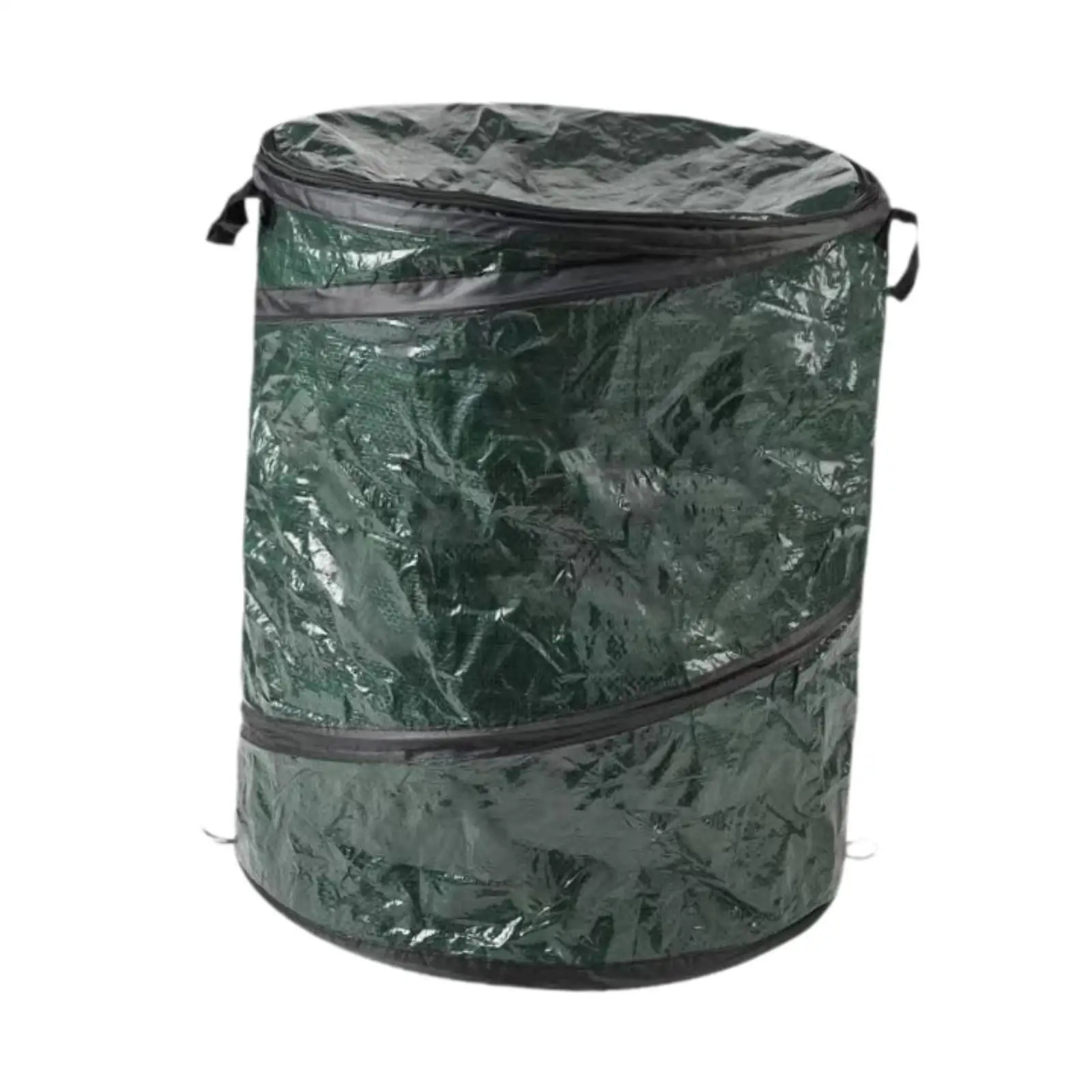 

Gardening Bag Garden Zipper Barrel Reusable Yard Waste Bag Folding Storage Bin for Lawn Leaves Small Branches Green Cuttings